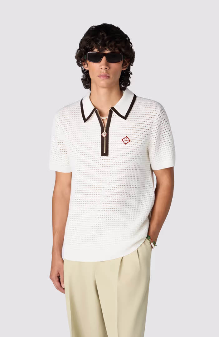 Waffle Stitch Polo Shirt