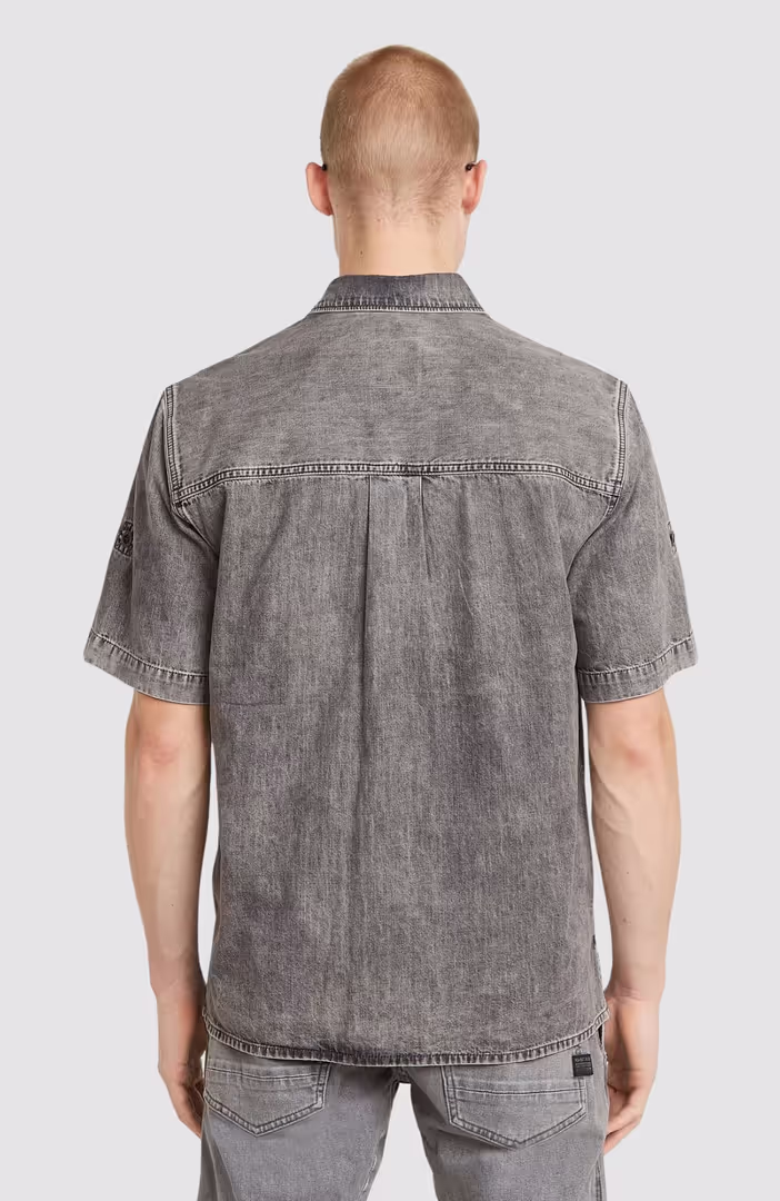 Slanted double pocket regular shirt s\s