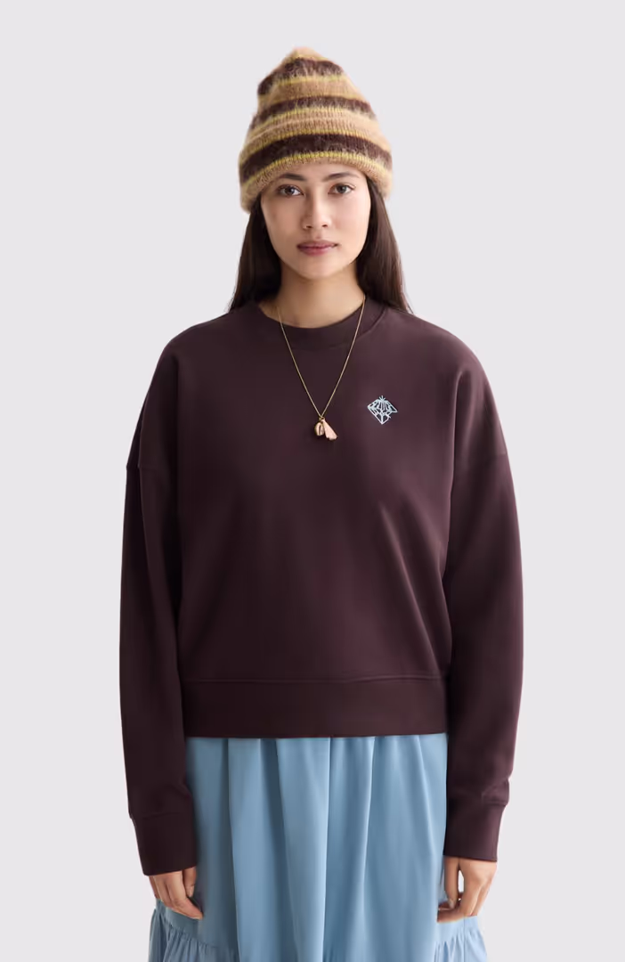 Embroidered logo relaxed fit sweatshirt