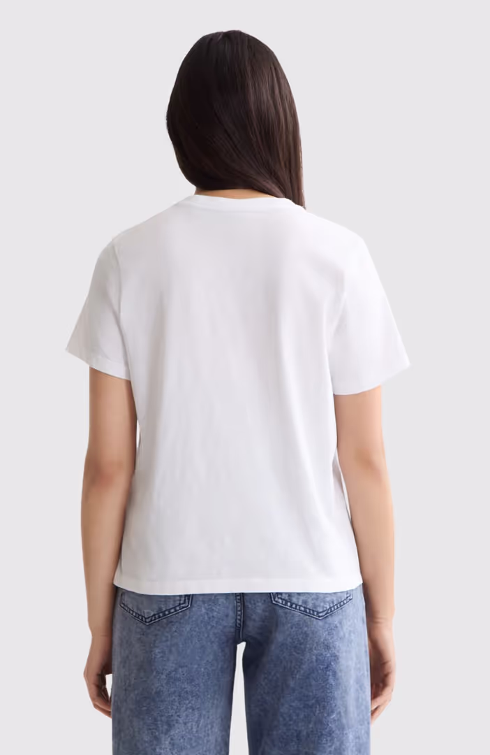 Washed regular fit T-shirt with chest artwork