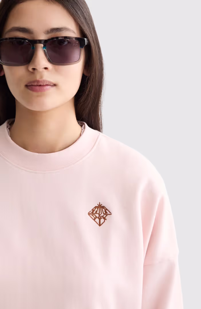 Embroidered logo relaxed fit sweatshirt