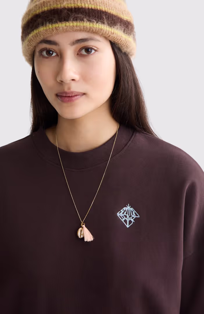 Embroidered logo relaxed fit sweatshirt