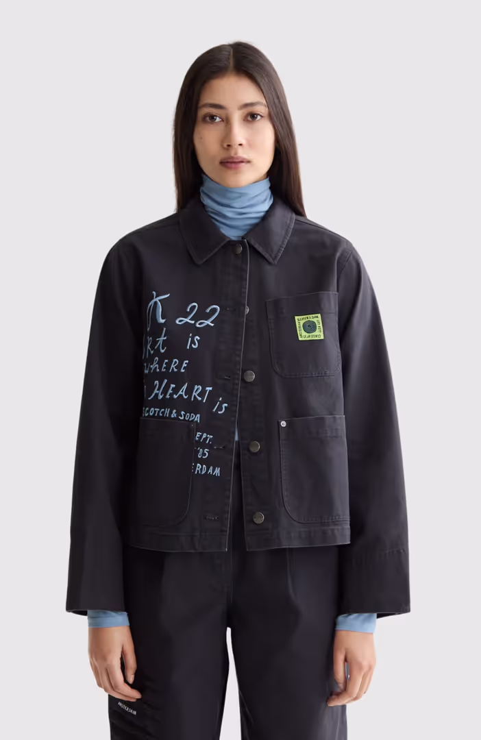 Washed workwear jacket