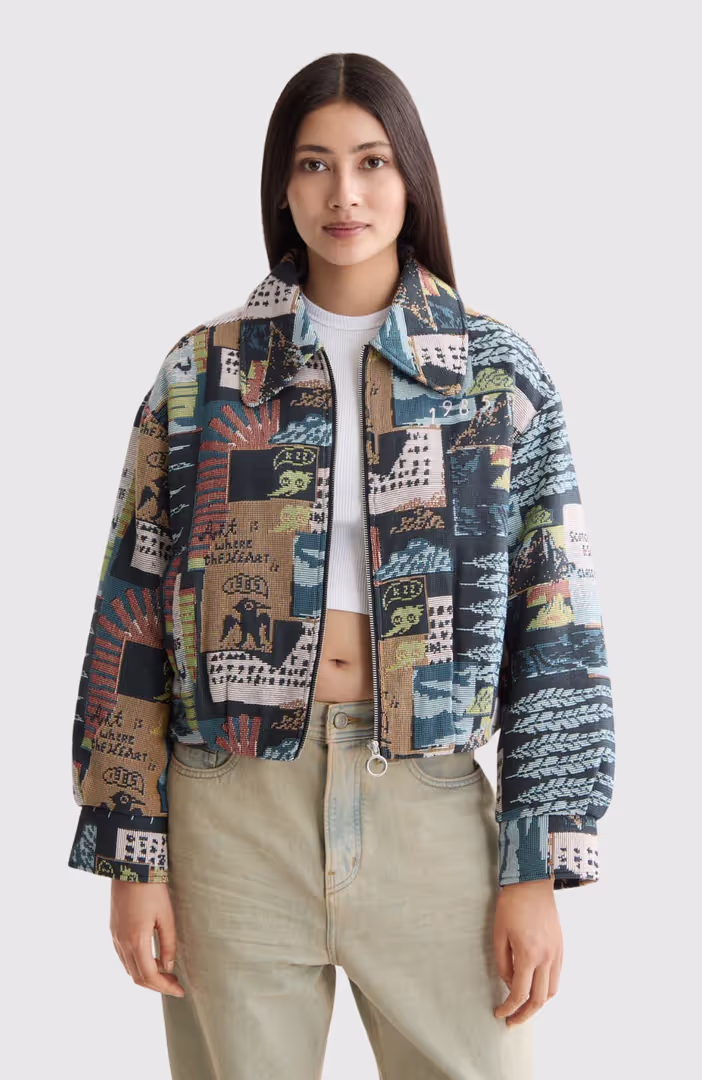 Collage jacquard jacket