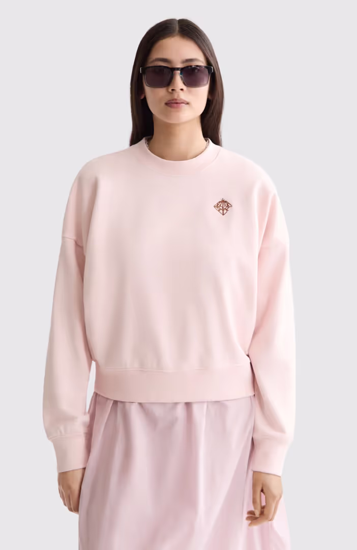 Embroidered logo relaxed fit sweatshirt