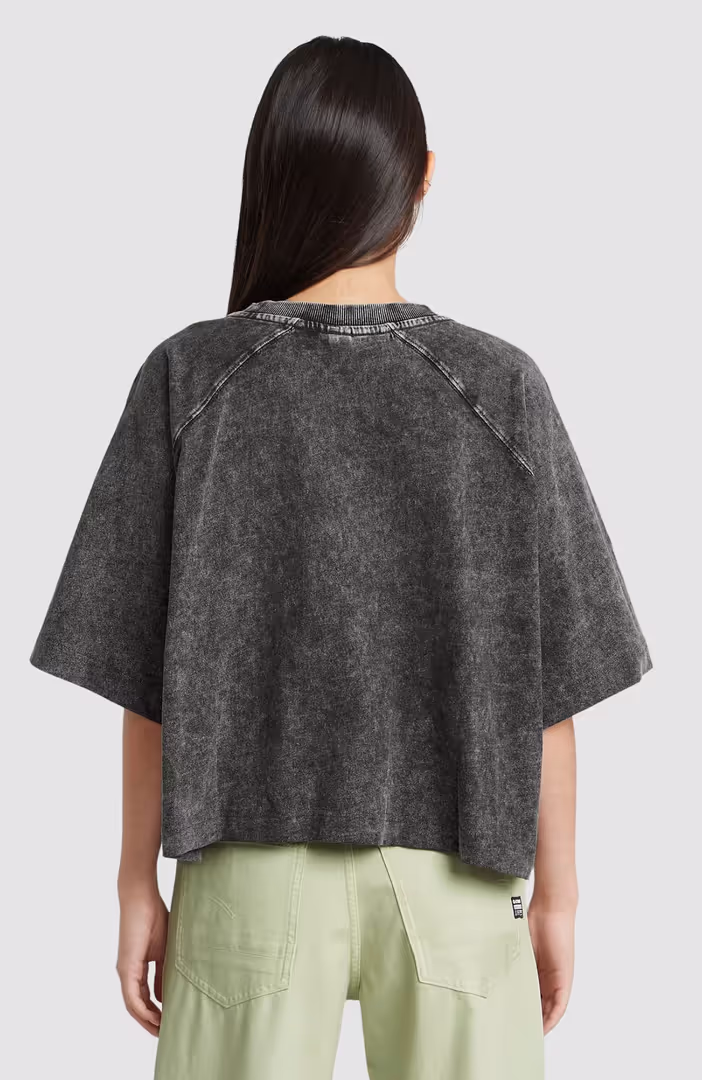 Washed multi logo oversized r t wmn