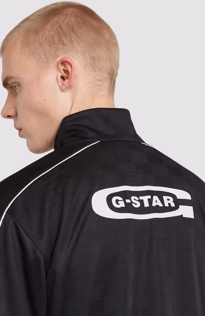 Football track top zip thru
