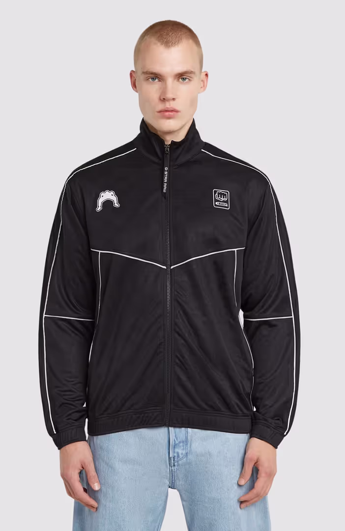 Football track top zip thru
