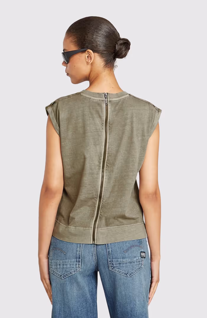 Back Zip Overdyed T Wmn