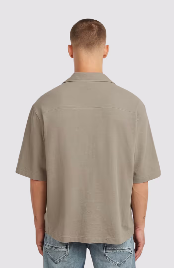Relaxed tailored jersey shirt s\s