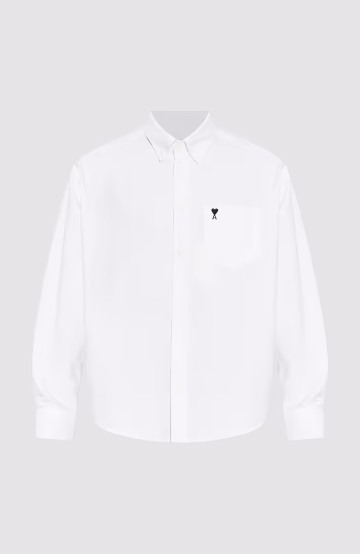 BOXY FIT SHIRT EMBROIDERED AMI DE COEUR
