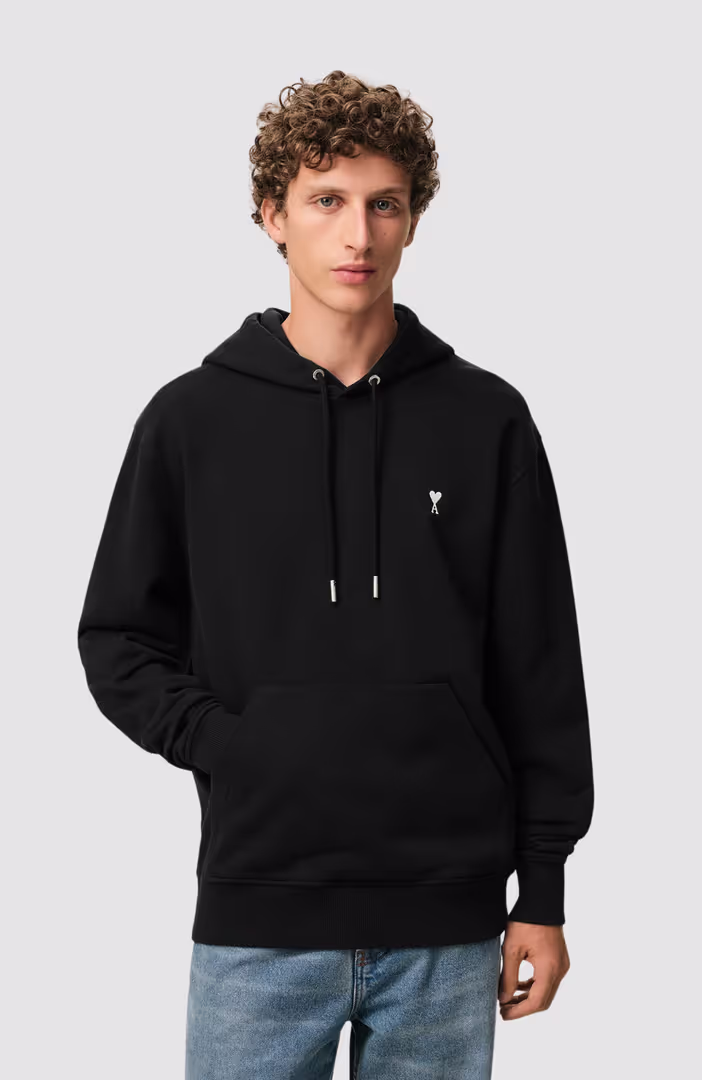 HOODIE WITH CONTRASTED AMI DE COEUR