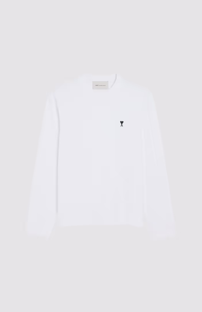 LS TSHIRT WITH CONTRASTED AMI DE COEUR