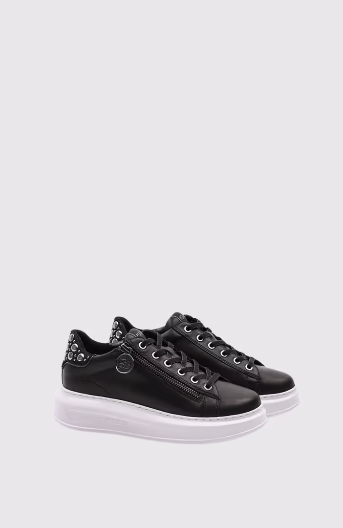 KAPRI Mirror Studs Zip Lo