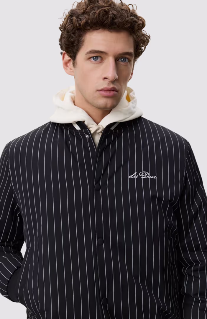 Varsity Tech Pinstriped Jacket