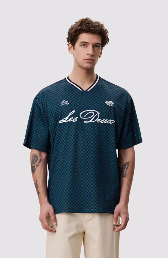 Check AOP Mesh T-Shirt