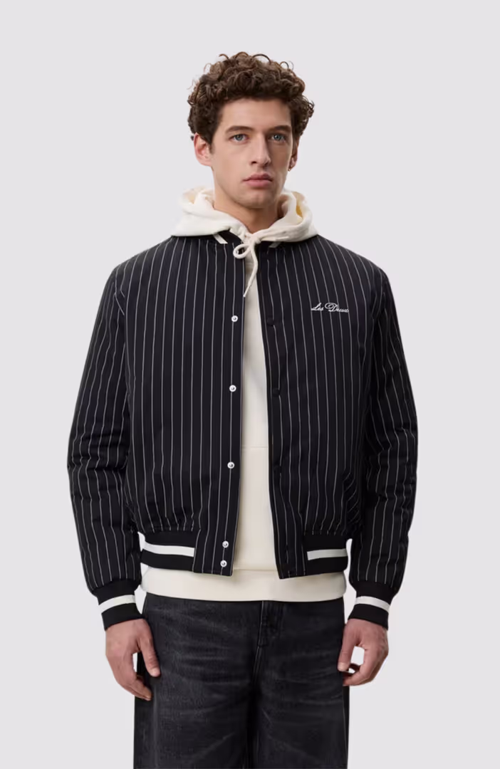 Varsity Tech Pinstriped Jacket