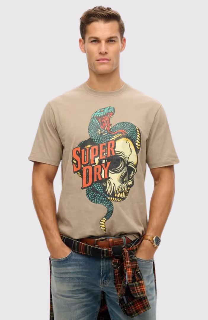 BIKER ROCK GRAPHIC LOOSE TEE