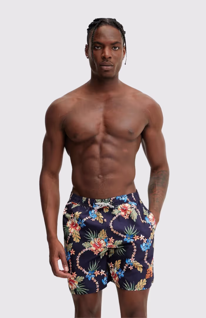 Hawaiian Print 16 Swim Short