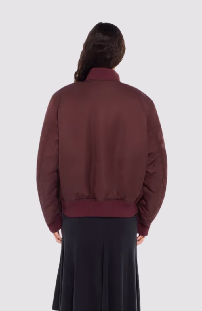 Embr Off White Nylon Bomber