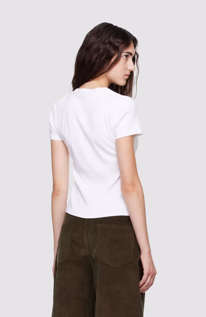 Off Stamp Rib Fitted Tee