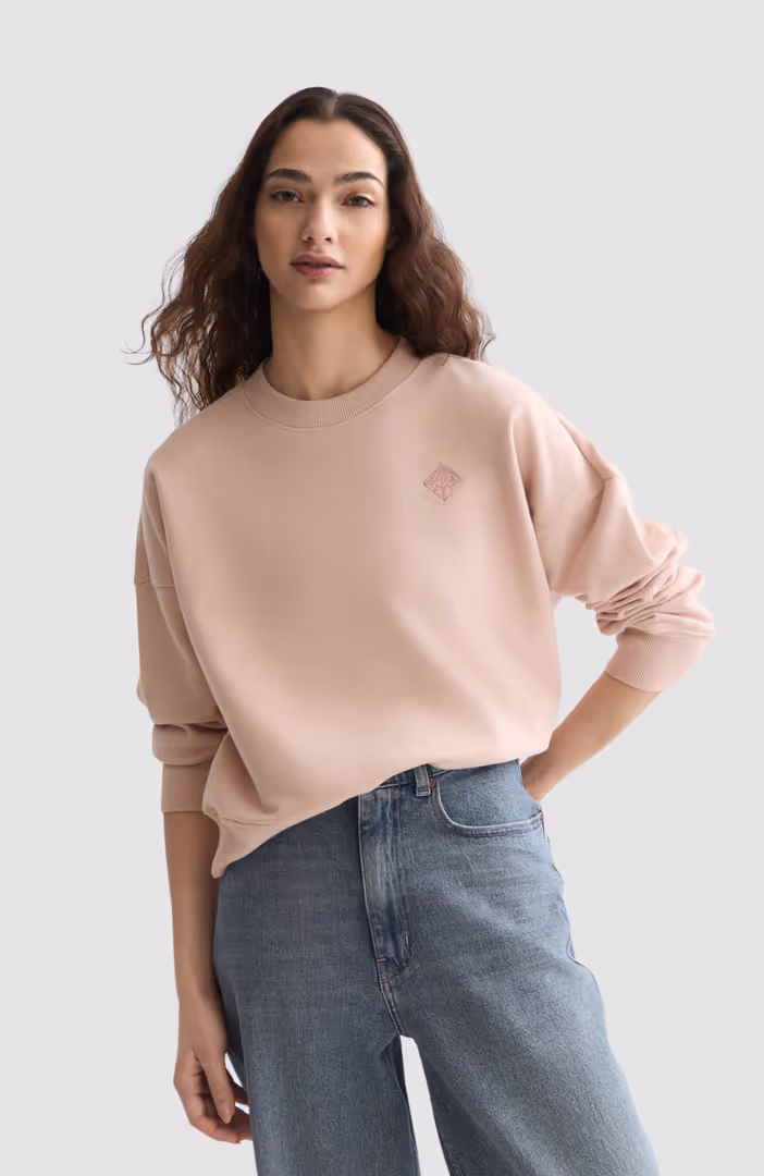 Embroidered logo relaxed-fit sweatshirt