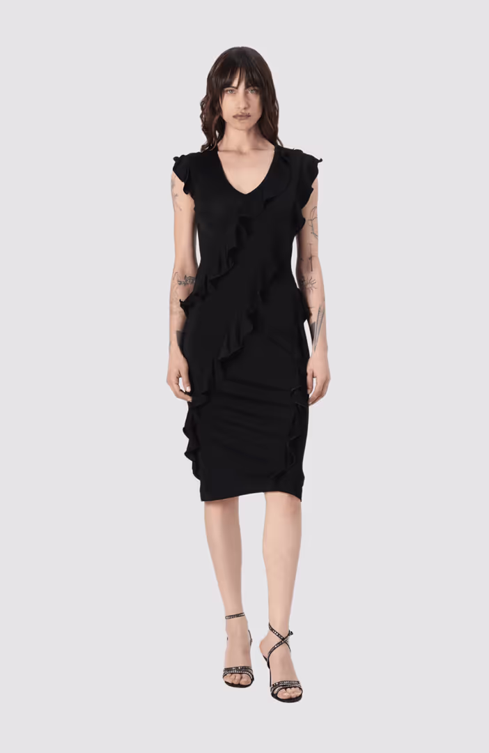 Ruffle Jersey Dress