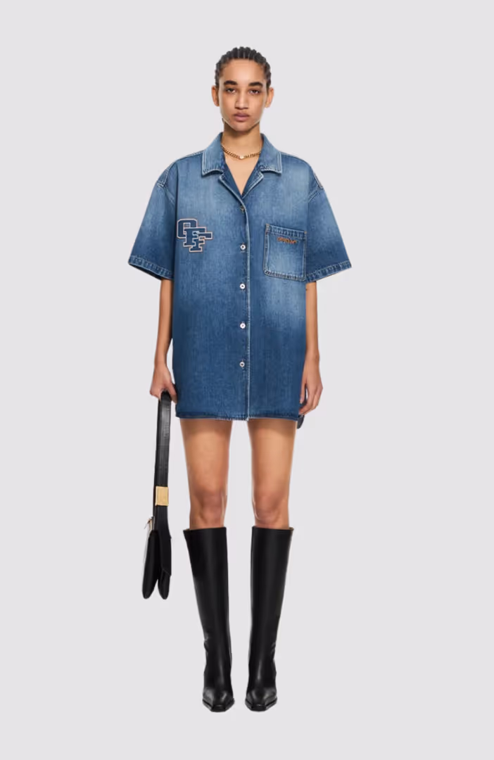 Royal Patch Denim Dress