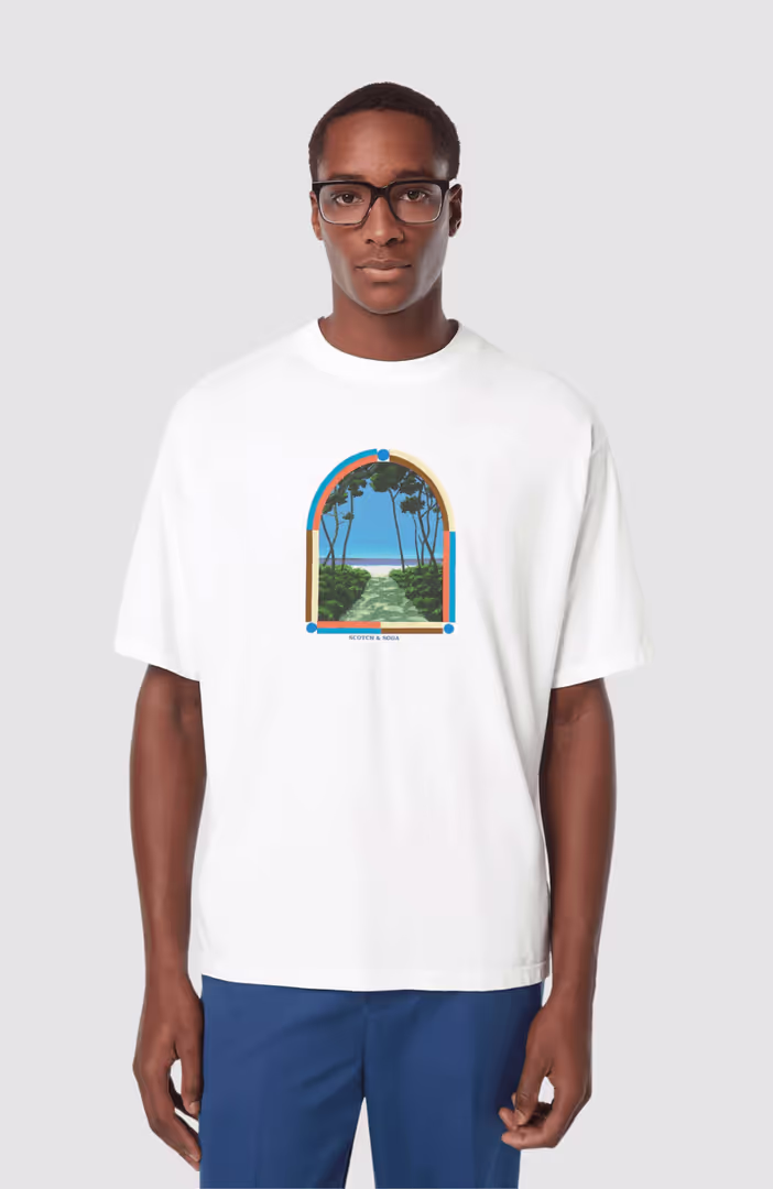 Loose Fit Front Chest Artwork T-Shirt