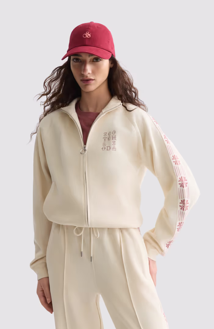 Interlock zipped sweatshirt