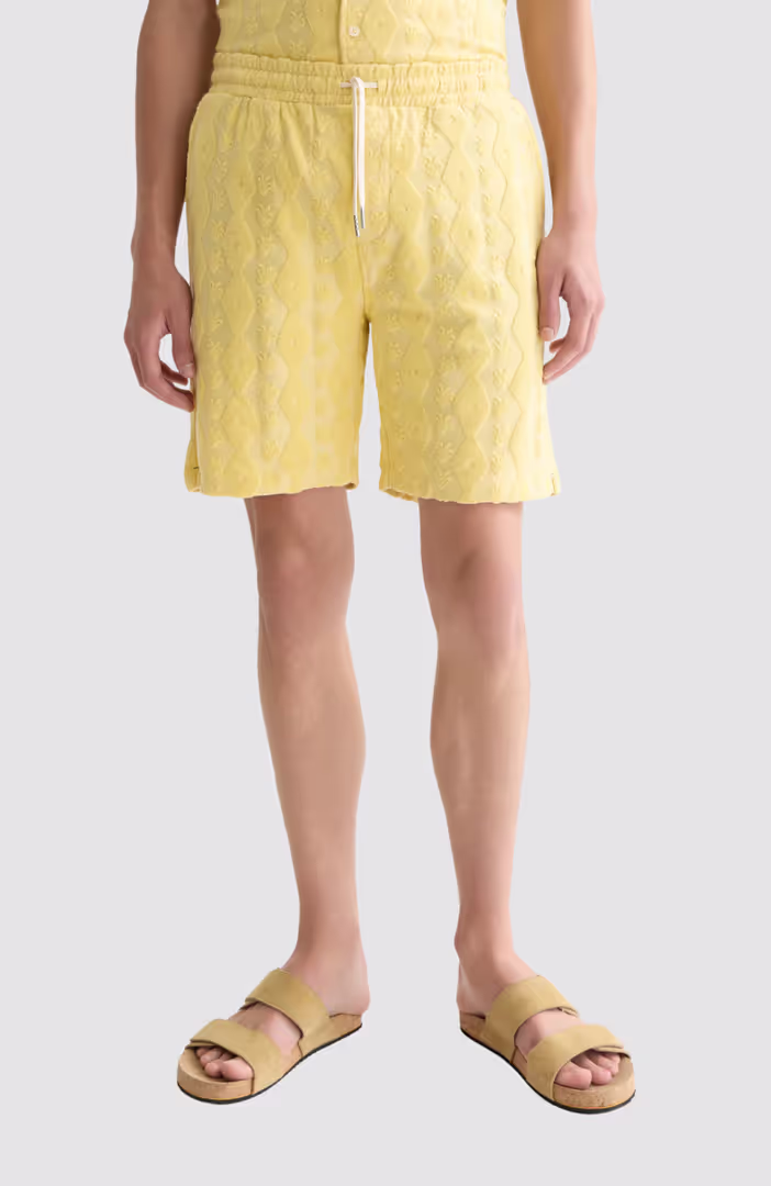 Fave terry jacquard relaxed-fit bermuda shorts