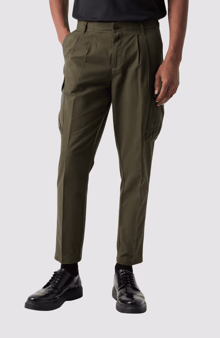 Twilt - Pleated Cotton / Tencel Twill Cargo