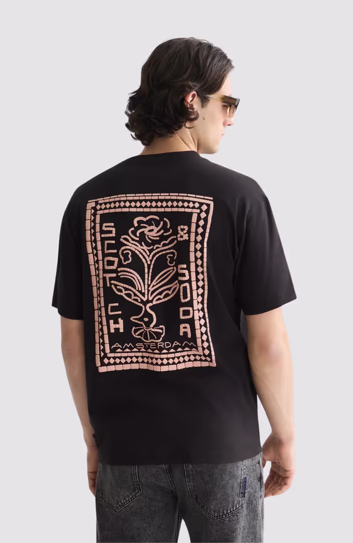Front And Back Artwork Relaxed-Fit T-Shirt