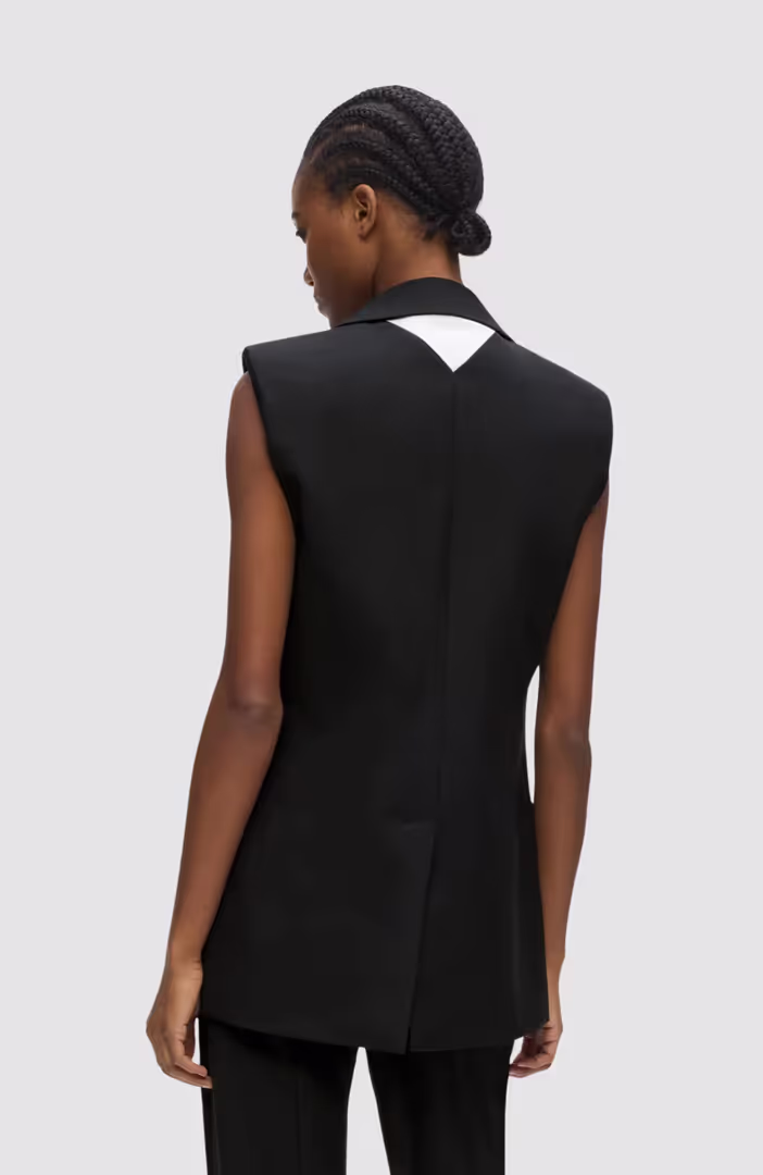 Black And White Tailored Gilet