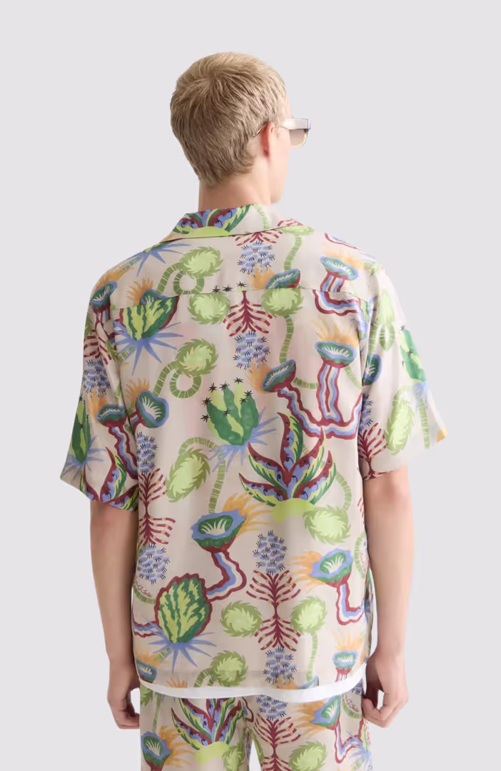 Printed tencel relaxedfit shortsleeved shirt