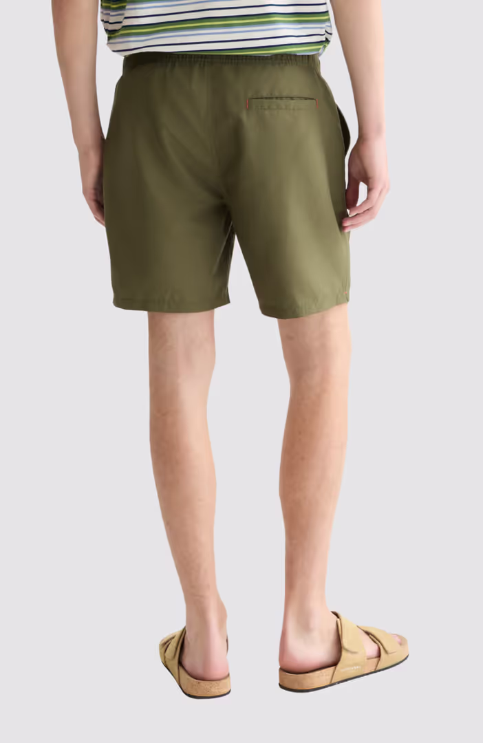 Solid midlength swim shorts
