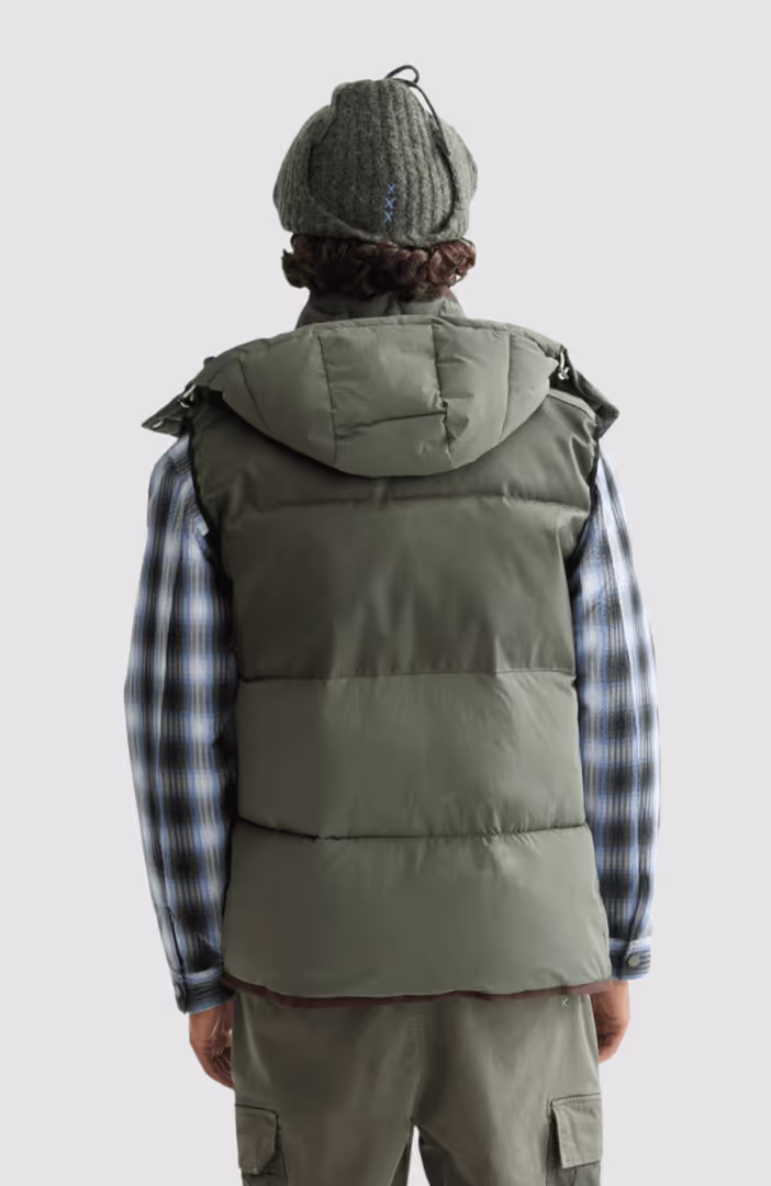 Hooded puffer vest