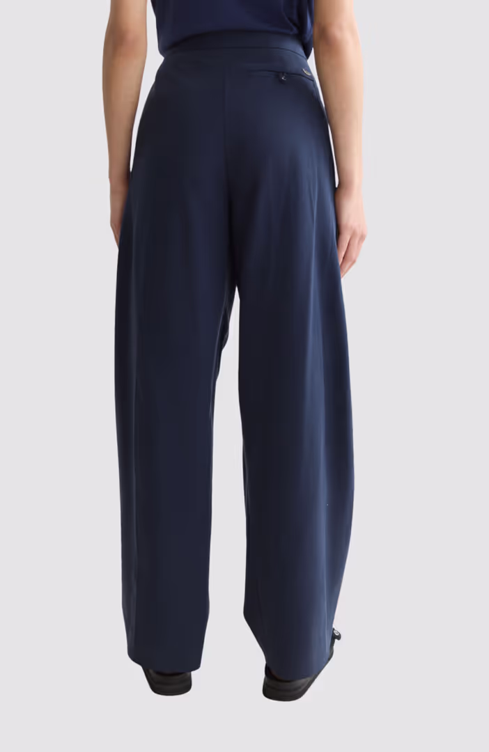 Quinn - mid-rise wide-leg gabardine pants