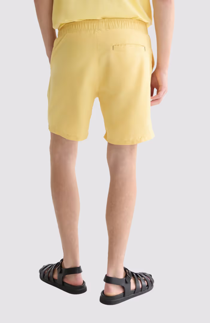 Solid midlength swim shorts