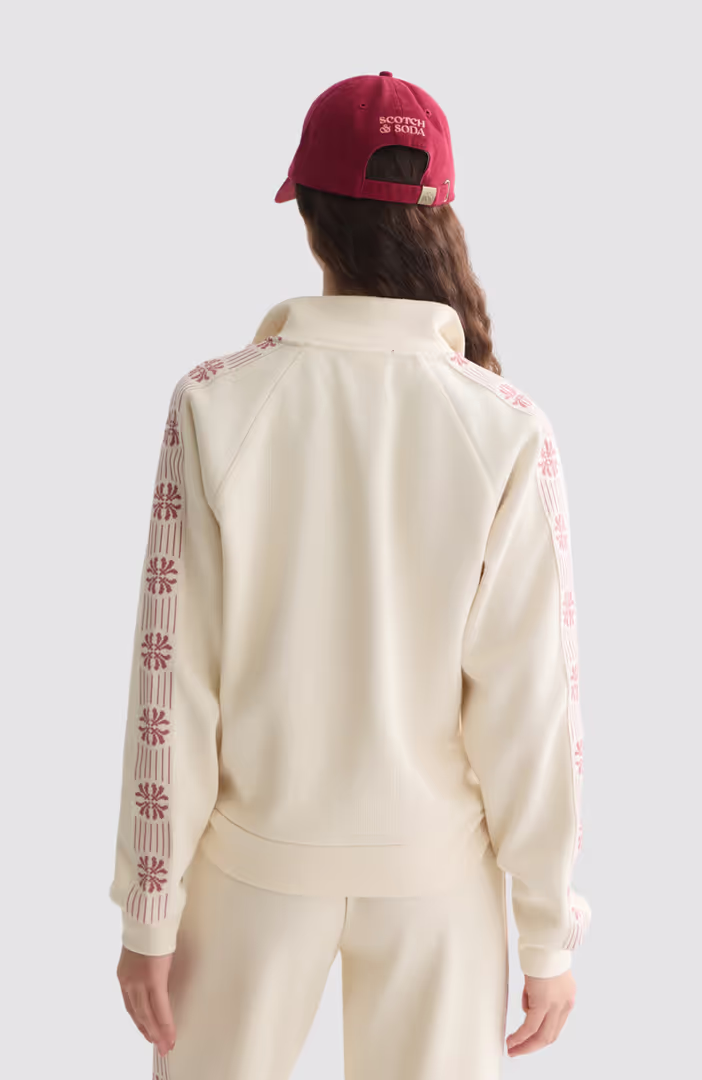 Interlock zipped sweatshirt