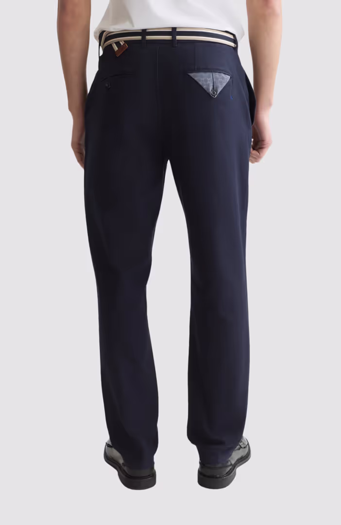 Warren Cotton Blend Twill Belted Chino