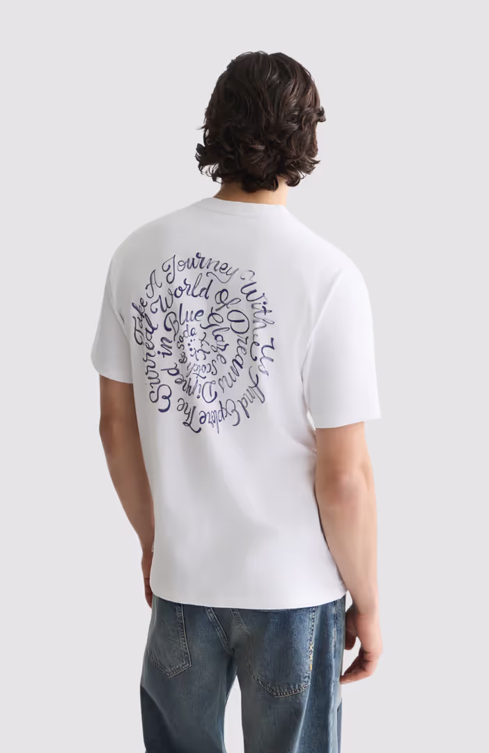 Delfts Blauw Front And Back Artwork Relaxed-Fit T-Shirt