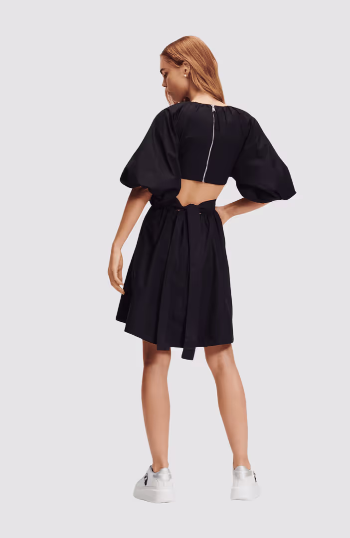 A-Line Puff Sleeve Dress