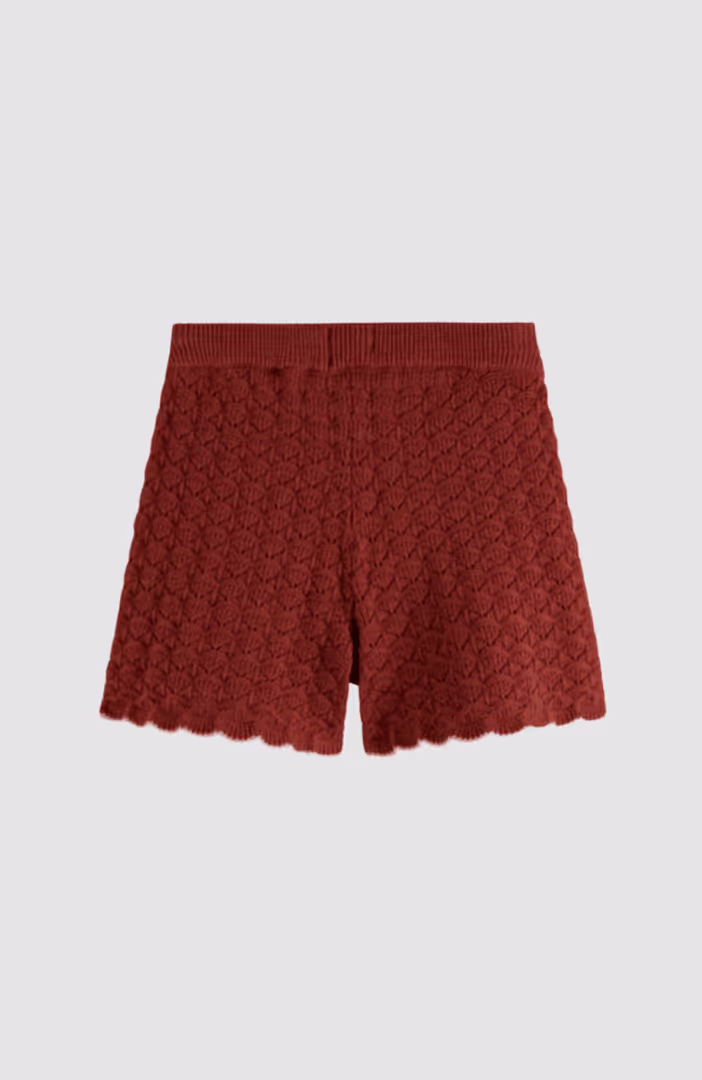 Pointelle knitted short