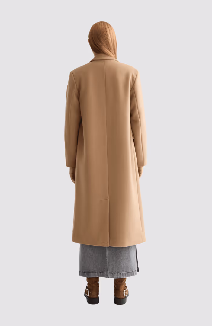 Double Breasted Tailored Wool blend Coat
