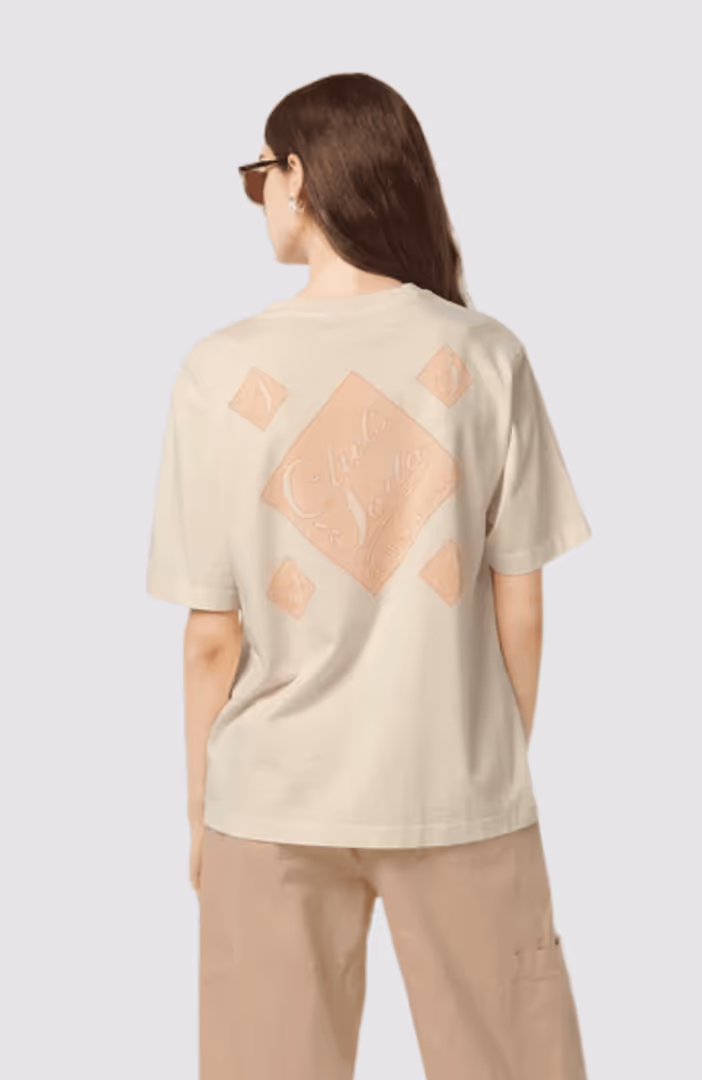 Front back artwork garment dye loose fit T-shirt