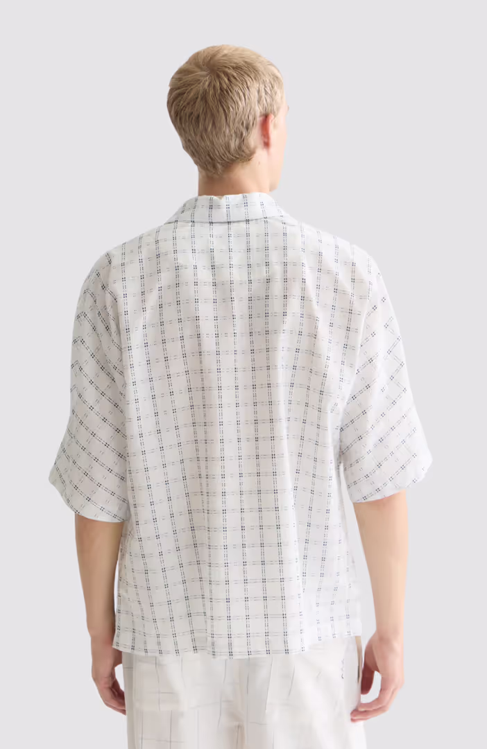 Check loosefit shortsleeved shirt