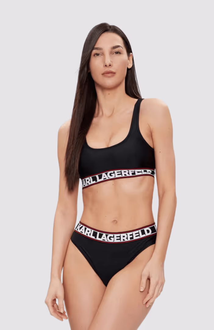 Elongated Logo Bikini Top