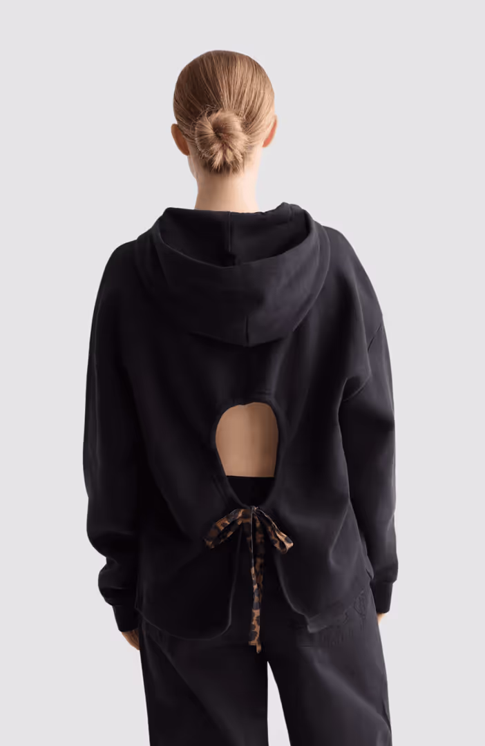 Hoodie with open back