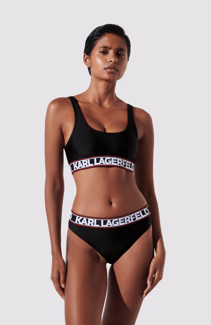 Elongated Logo Bikini Bottoms